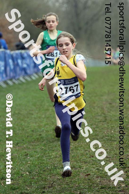 Girls under-13s Inter Counties Cross Country, Prestwold Hall, Loughborough. Photo: David T. Hewitson/Sports for All Pics